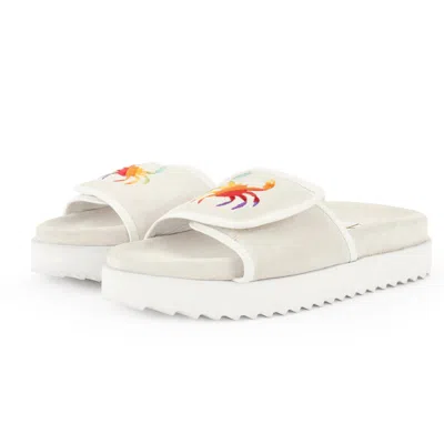 Myyaz Women's Phin Suede Slides - White