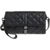 Mz Wallace Astor Diamond Quilted Nylon Convertible Crossbody Bag In Black