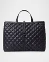 Mz Wallace Medium Astor Diamond Quilted Top Handle Bag In Black