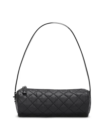 Mz Wallace Astor Quilted Cylinder Shoulder Bag In Black