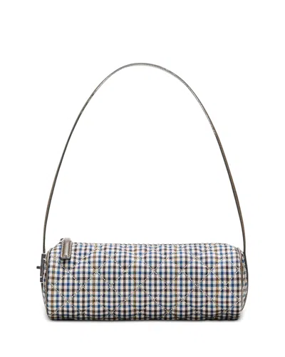 Mz Wallace Astor Quilted Cylinder Shoulder Bag In Metallic
