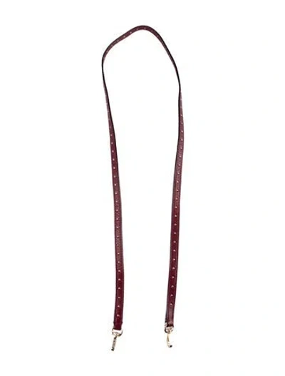 Pre-owned Mz Wallace Bag Strap In Burgundy