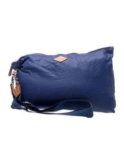 Pre-owned Mz Wallace Blue Nylon Cosmetic Bag