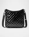 Mz Wallace Box Quilted Patent Crossbody Bag In Black