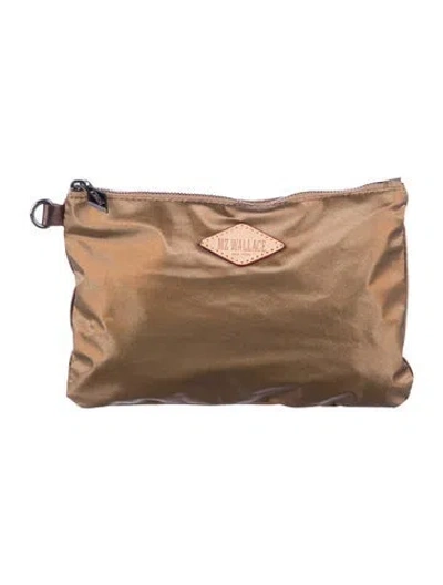 Pre-owned Mz Wallace Bronze Metallic Cosmetic Bag
