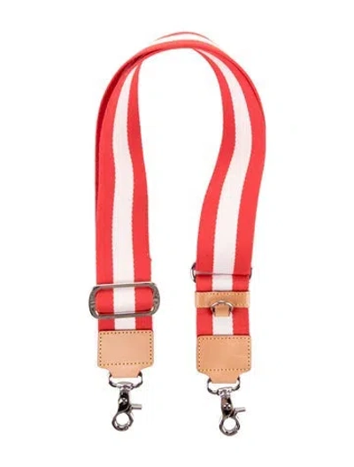 Pre-owned Mz Wallace Canvas Adjustable Shoulder Strap In Red
