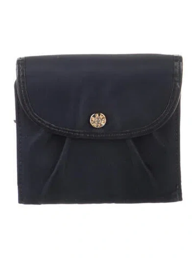Pre-owned Mz Wallace Canvas Compact Wallet In Blue