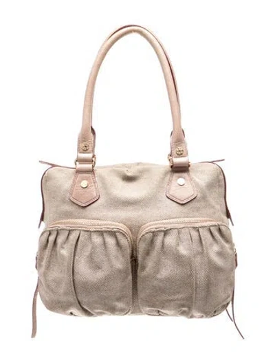 Pre-owned Mz Wallace Canvas Shoulder Bag In Brown