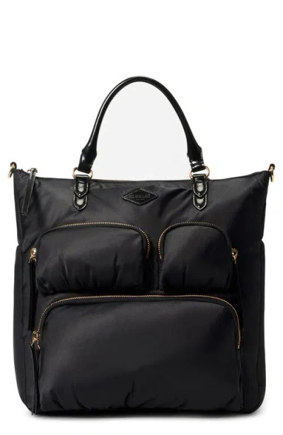 Mz Wallace Chelsea Convertible Nylon Backpack In Black
