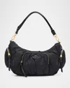 Mz Wallace Medium Chelsea Nylon Shoulder Bag In Black