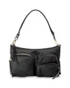 Mz Wallace Petite Chelsea Nylon Shoulder Bag In Black/gold