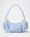 Mz Wallace Small Chelsea Denim Shoulder Bag In Light Denim
