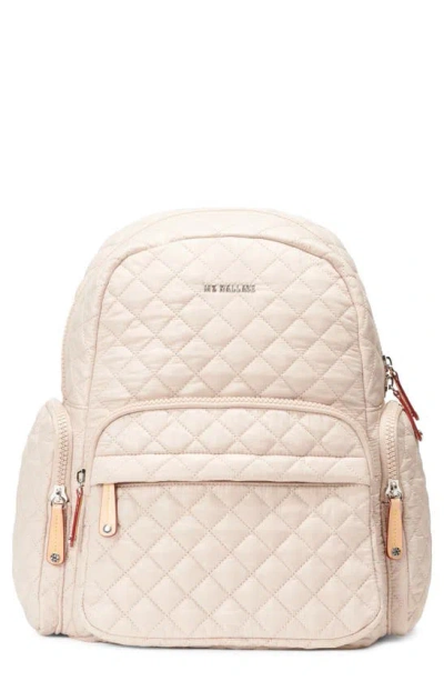 Mz Wallace City Quilted Nylon Backpack In Mushroom