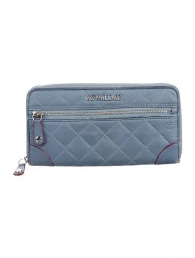 Pre-owned Mz Wallace Continental Wallet In Blue