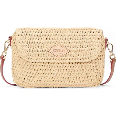 Mz Wallace Convertible Crochet Crossbody Bag In Brown