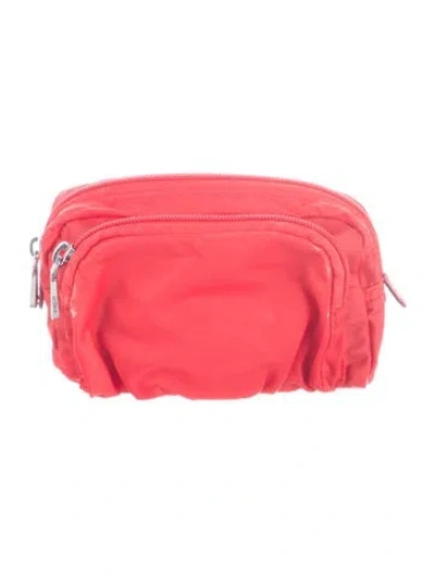 Pre-owned Mz Wallace Cosmetic Bag In Red