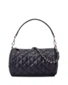 Mz Wallace Crosby Quilted Nylon Barrel Crossbody Bag In Multi