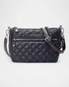 Mz Wallace Crosby Ella Quilted Nylon Crossbody Bag In Black