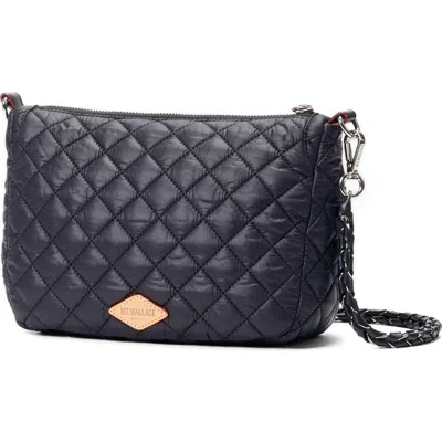 Mz Wallace Crosby Ella Quilted Nylon Crossbody Bag In Black