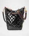 Mz Wallace Crosby Go Quilted Patent Crossbody Bag In Black