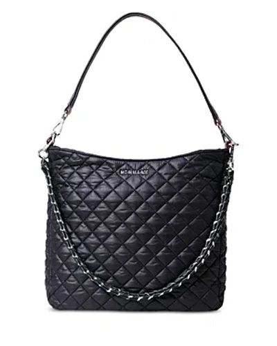 Mz Wallace Crosby Quilted Hobo Shoulder Bag In Black