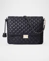 Shop Mz Wallace Crosby Lock Large Quilted Crossbody Bag In Black