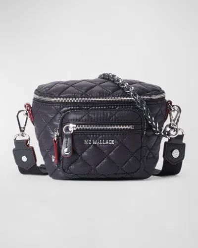 Mz Wallace Crosby Micro Convertible Sling Belt Bag In Black