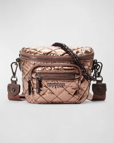 Mz Wallace Crosby Micro Convertible Sling Belt Bag In Copper