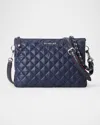 Mz Wallace Crosby Pippa Large Quilted Crossbody Bag In Navy