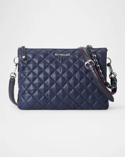 Mz Wallace Crosby Pippa Large Quilted Crossbody Bag In Navy