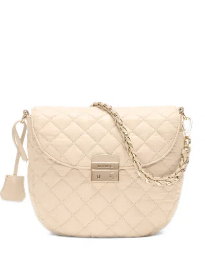 Mz Wallace Crosby Quilted Cross Body Bag In Neutral