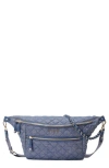 MZ WALLACE CROSBY QUILTED DENIM CONVERTIBLE SLING BAG