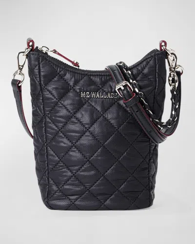 Mz Wallace Crosby Quilted Nylon Top-handle Bag In Black