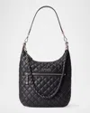 Mz Wallace Crosby Sienna Quilted Nylon Shoulder Bag In Black