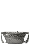 Mz Wallace Crossbody Belt Bag In Pewter Metallic