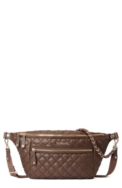 Mz Wallace Crossbody Belt Bag In Walnut/gold