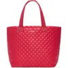 Mz Wallace Large Metro Deluxe Quilted Tote Bag In Red