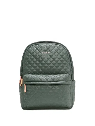 Mz Wallace Juniper Metro Quilted Backpack In Green