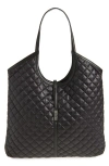 Mz Wallace Large Astor Quilted Nylon Tote In Black