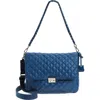 Mz Wallace Large Crosby Lock Quilted Nylon Crossbody Bag