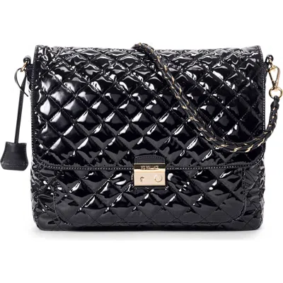 Mz Wallace Large Crosby Lock Quilted Nylon Crossbody Bag In White