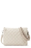 MZ WALLACE LARGE CROSBY PIPPA QUILTED LINEN CROSSBODY BAG