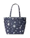 Mz Wallace Large Empire Diamond Quilted Nylon Tote In Dawn Stars/silver