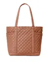 Mz Wallace Large Empire Tote In Terracotta/gunmetal