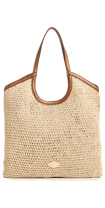 Mz Wallace Large Georgica Crochet Tote Camel Crochet