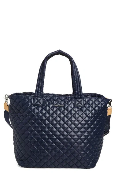 Mz Wallace Large Metro Deluxe Quilted Nylon Tote In Blue