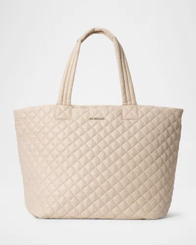 Mz Wallace Large Metro Deluxe Quilted Tote Bag In Buff