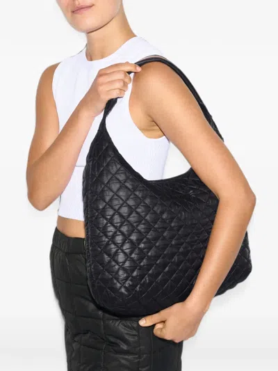 Mz Wallace Large Metro Quilted Shoulder Bag In Black