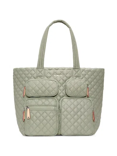 Mz Wallace Large Metro Quilted Tote Bag In Brown