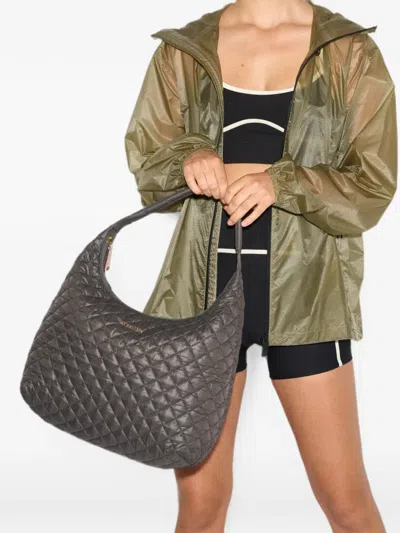 Mz Wallace Large Metro Quilted Tote Bag In Gray